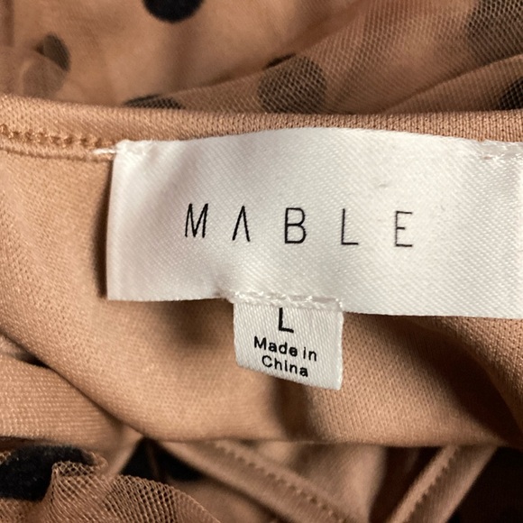 Mable Tulle Polka Dot Peasant Regency Cocktail Wedding Guest Formal Tea Dress - Picture 15 of 16